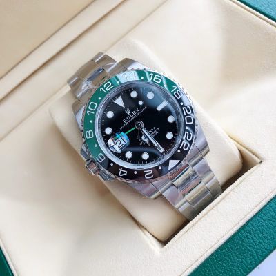 ROLEX GMT  904L Steel 3186/2836 Movement 40MM Black Watch